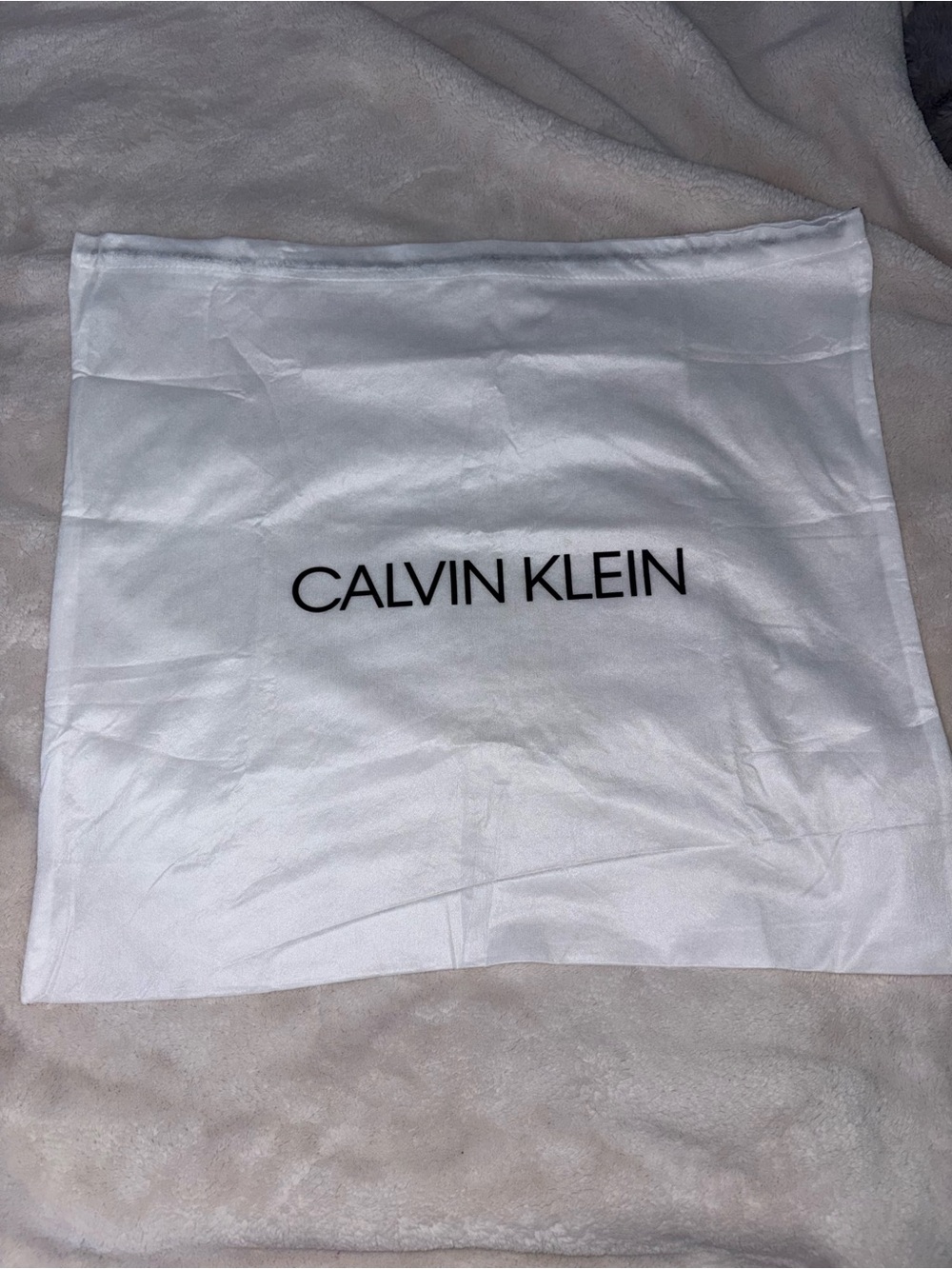 Calvin Klein White Cinch Bag